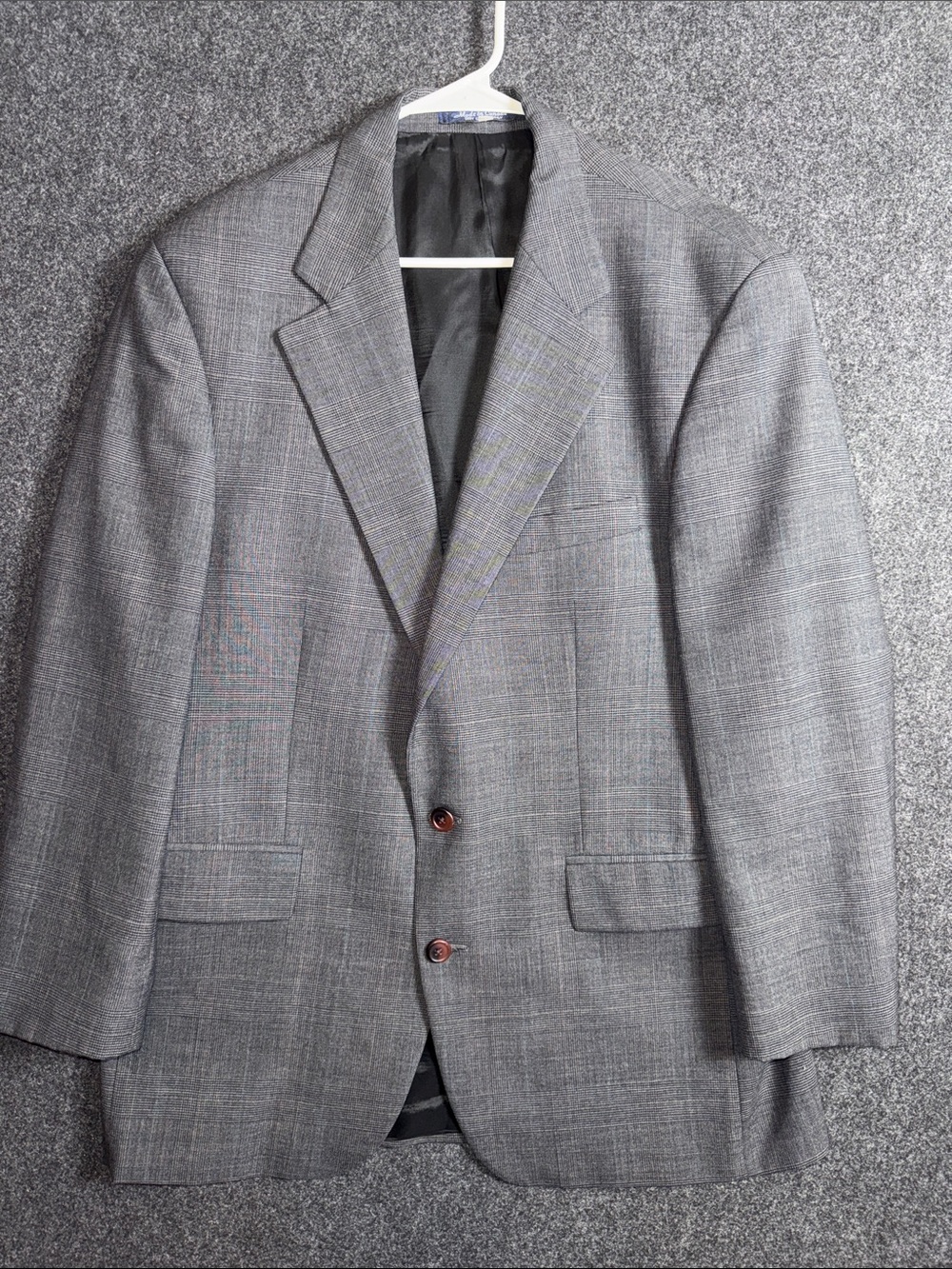 Polo University Club Ralph Lauren Grey Glen Plaid Wool Blazer 42R L005118M